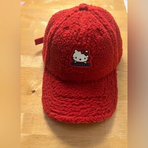 Converse Red Fleece Hello Kitty Cap